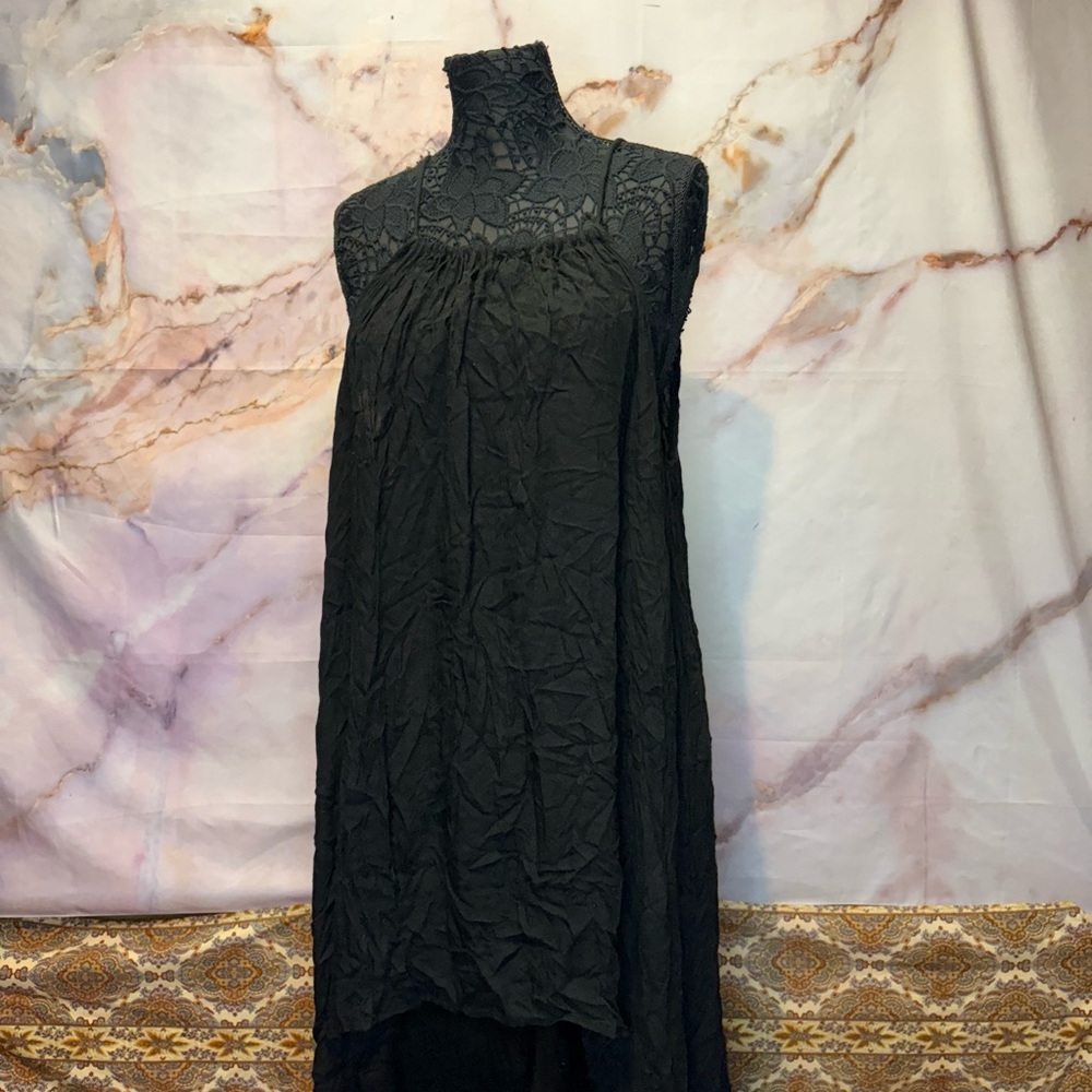 Raviya Black Sleeveless‎ High Low Sundress
